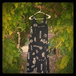 XL Beach type native print sundress fish design